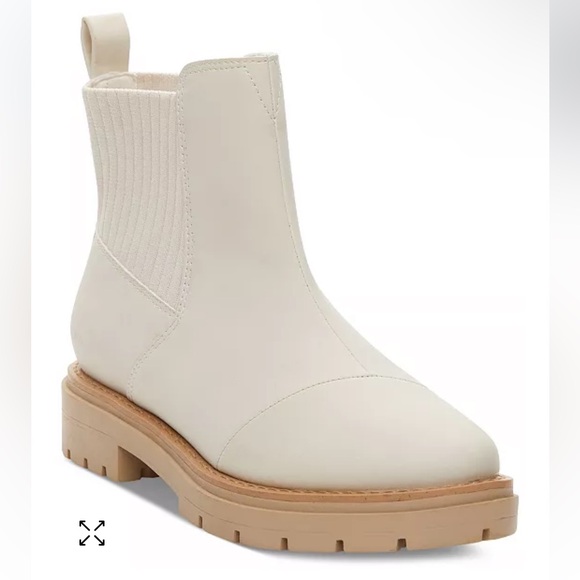 TOMS Women's Cort Lug Sole Pull On Chelsea Booties Size 8.5 - Picture 1 of 7